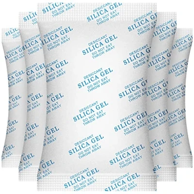 Abbildung von O2frepak 10 Gramm 100 Stück Silica Gel Silicagel Beutel Sachets Trockenmittel Feuchtigkeit Absorber Desikkant, Silicabeutel Trockenmittelbeutel Entspricht
