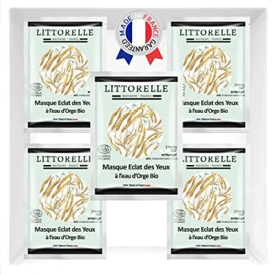 Abbildung von Littorelle Augenmaske Bio Zertifiziert Augenpatch 360 Gegen Augenringe, Tränensäcke, Anti Aging Spendet Feuchtigkeit, glättet, mattiert Made in France 99% Natürlichen Ursprung 5 Stücke