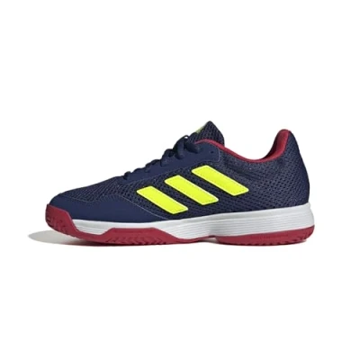 Abbildung von adidas Performance Gamespec Unisex Multicourt Tennisschuh für Kinder, Größe: 35.5, Dark blue/lucid lemon/footwear white Schuhe