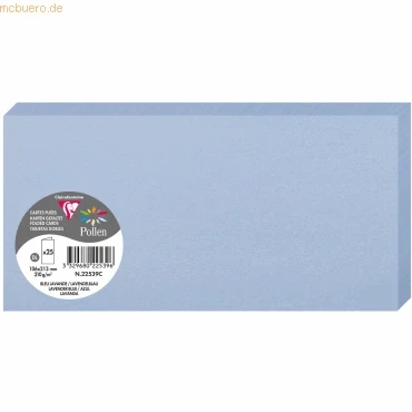 Abbildung von 10 x Clairefontaine Doppelkarte Pollen DINlang 210g VE=25 Stück lavend