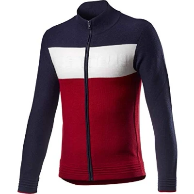 Abbildung von CASTELLI Herren Armando Sweater Sweatshirt, Savile Blue/Red/Off White, L EU