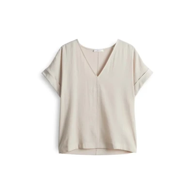 Abbildung von OPUS Kurzarm Bluse, Damen, Größe: 40, Natural glaze