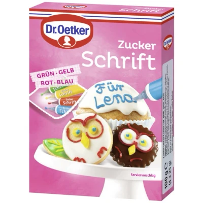 Abbildung von Dr.Oetker Zuckerschrift 4 Farben 100g