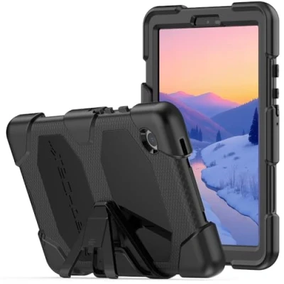 Abbildung von TECHGEAR G Shock Hülle, passend für Samsung Galaxy Tab A9 8.7 2023 (SM X110 / SM X115), robuste Heavy Duty Rüstung, stoßfeste, stoßfeste Survival Hülle mit Ständer, Kinders