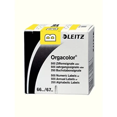 Abbildung von Leitz 66111000 Orgacolor Buchstabensignal B, 250 Stück, gelb