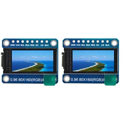Abbildung von TECNOIOT 2pcs 0.96 inch 7P SPI HD TFT ST7735 Drive IC 80 * 160 65K Full Color IPS LCD