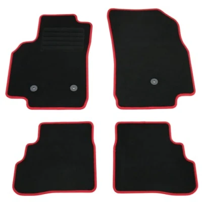 Abbildung von AD Tuning HG15595 Rot Fußmatten Set (4teilig) Schwarz Autoteppiche Matten