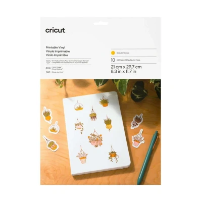 Abbildung von Cricut Bedruckbares Vinyl Gold A4 (10 Blatt)