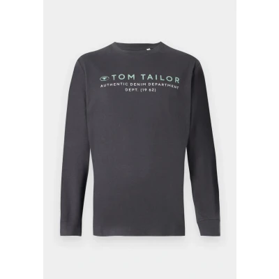 Abbildung von TOM Tailor Langarmshirt, Herren, Größe: Medium, Tarmac grey