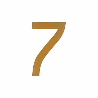 Abbildung von 1peak Mülltonnen Aufkleber Zahlen Sticker Folie &amp; Ziffern kombinierbar (30 cm, Zahl 7, Gold)