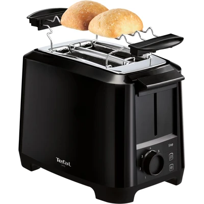 Abbildung von Tefal Toaster &quot;TT1408 Uno&quot;, 2 kurze Schlitze, 800 W, Kammern, Brötchenaufsatz, variable Schlitzbreite, 7 Bräunungsstufen