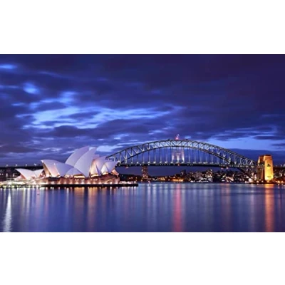Abbildung von Haeran River Australien Sydney Opera House Night Bridge Diy 5D Diamond Painting By Number Unique Kits Home Wall Decor Crystal Strass