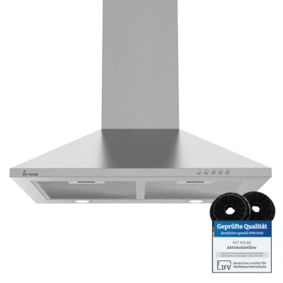 Abbildung von KKT KOLBE Wandhaube Dunstabzugshaube 60cm PLUS450 PLUS450, / Silber Abzugshaube Edelstahl 3 Stufen LED