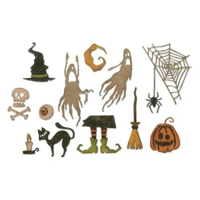Abbildung von Sizzix 664209 Frightful Things by Tim Holtz Stanzschablonen, Mehrfarben, Einheitsgröße