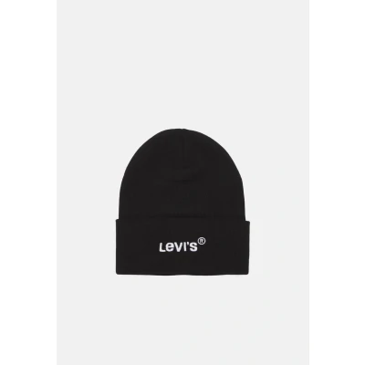 Abbildung von Levi&#039;s Wordmark Beanie Unisex Mütze, Größe: One Size, Regular black