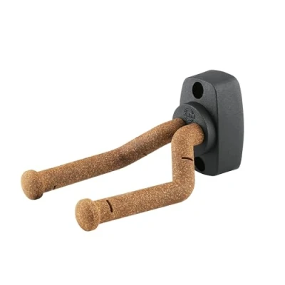 Abbildung von K&amp;M 16280 Universal Gitarren Wandhalter Kork Beweglicher Bügel Für alle Kopfplatten geeignet