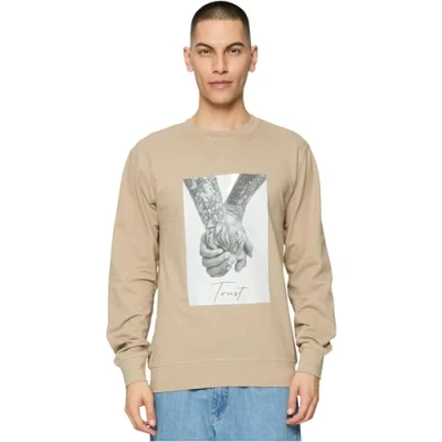 Abbildung von Mister Tee Trust 2.0 Crewneck Sweatshirt, Herren, Größe: Medium, Darksand