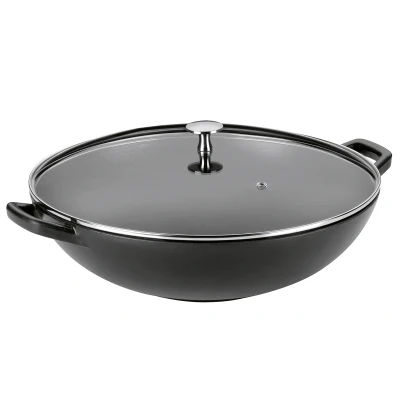 Abbildung von kela 12475 Calido Wok, Cast Iron, 4 liters