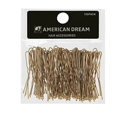 Abbildung von AMERICAN DREAM Pack of 100 x Haarklammern blond gewellt 2 inch / 5 cm Länge, 1er (1 60 g)