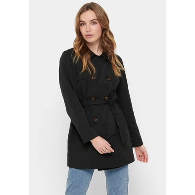 Abbildung von ONLY Onlvalerie Trenchcoat, Damen, Größe: Small, Black