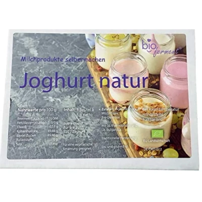 Abbildung von Joghurt Natur Bioferment® zur selber Herstellung von kräftigen säuernden, typischen bulgarischen