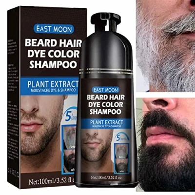 Abbildung von Bartfärbe Shampoo Für Männer,Shampoo Zur Entfernung Von Weißgrauem Bart,schnelle Schwarze Farbe, Bartpflege Männer Schafft Das Aussehen Eines Dickeren, Volleren Barts 100 l