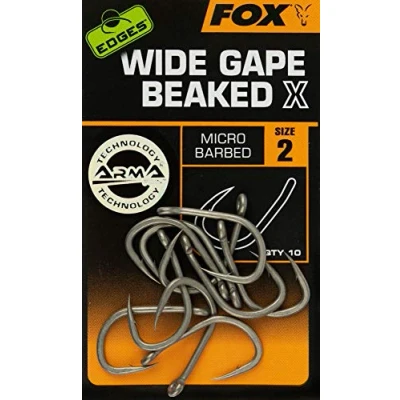 Abbildung von Fox Edges Wide Gape Beaked X 10 Karpfenhaken, Größe:2