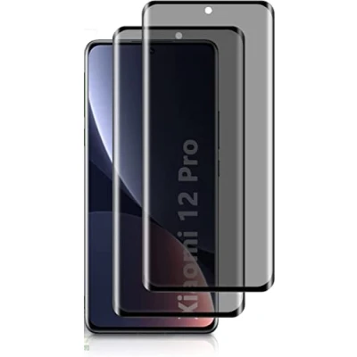 Abbildung von Hkess 2 Stück Sichtschutz für Xiaomi 12 Pro Anti Spy Sichtschutzfolie 9H Härte, Spähen Privatsphäre Schutzfolie, Glas Folie Blickschutzfolie, Kratzer Displayschutzfolie