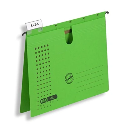 Abbildung von ELBA Hängehefter chic für A4, aus Karton, grün, 25er Pack