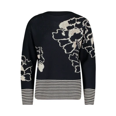Abbildung von Betty Barclay MIT Jacquard Strickpullover, Damen, Größe: 38, Patch dark blue nature