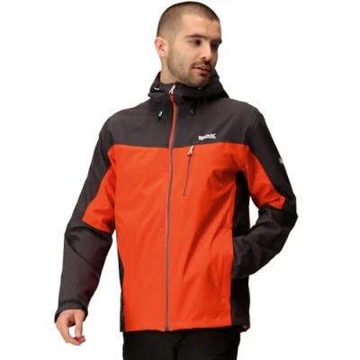 Abbildung von Regatta Birchdale Outdoorjacke Regenjacke Wasserdicht und Winddicht Herren, Größe:XXL, Farbe:Orange
