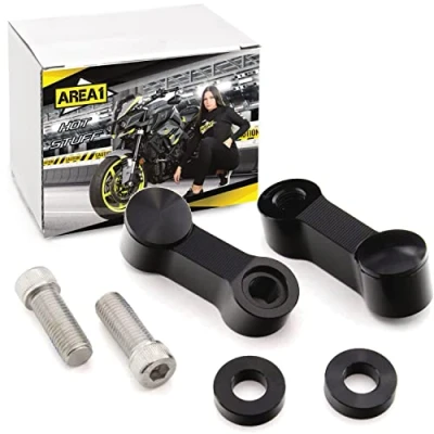 Abbildung von Area1 M10 Rechts + Linksgewinde CNC Motorrad Rückspiegel Spiegel Arm Verlängerung Verbreiterung. kompatibel mit MT03 MT07 MT09 MT10 MT125 Tracer XT 1200 Tenere FZ6 FZ8 FZ1 XJ6SP Tricity WR