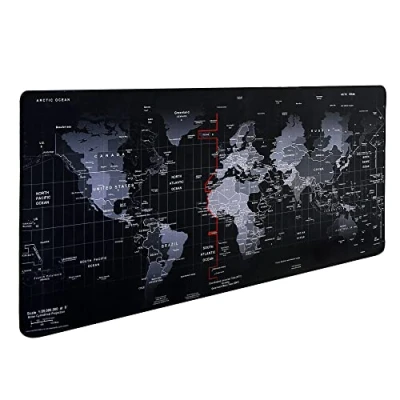 Abbildung von Hosimoln Gaming Mausmatte, Large Mouse Pad Größe 80x30CM Dicke3MM, Premium strukturiertes rutschfestes und wasserdichtes Computer Mousepad mit genähten Kanten für Gaming/Office/Home 80x30 Map002