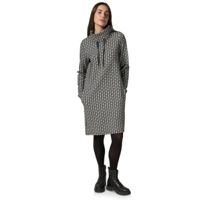 Abbildung von Cecil Jacquard Kleid Strickkleid, Damen, Größe: Small, Schwarz
