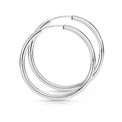 Abbildung von Materia Paar Creolen Silber Damen klassisch Ø29mm SO 379, 925 Sterling
