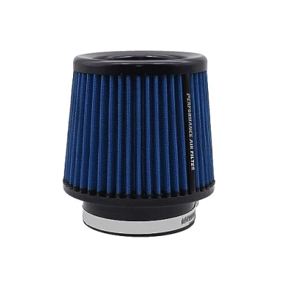 Abbildung von Universal Luftfilter Tauschluftfilter für 76 mm 89mm 101mm Kaltluftfilter Einlass Induktions Set Roter Hochleistungs Luftfilter, Waschbarer und wiederverwendbarer (blue)