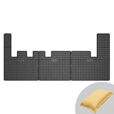 Abbildung von FROGUM EL Toro Gummimatten Ganzjähriges Set von Autofussmatte Auto Fußmatten für Ford Tourneo Custom III 2012 2021, Transit 2021 Beständiges Gummi Material 1,5cm Schutzkante