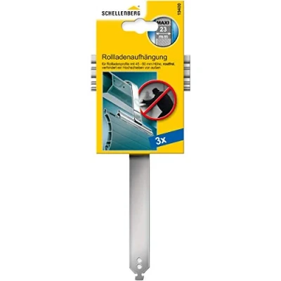 Abbildung von SCHELLENBERG Rollladenaufhängung Maxi, für Ø 60 mm, Profildeckhöhe: 52 Steck Montage, Edelstahl