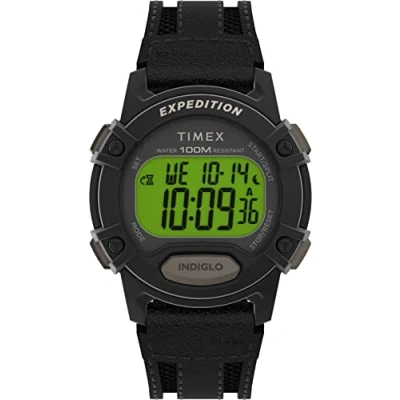 Abbildung von Timex Expedition® TW4B25200 Herren Sportuhr, Leder, Stoffband, Schwarz, 41 mm