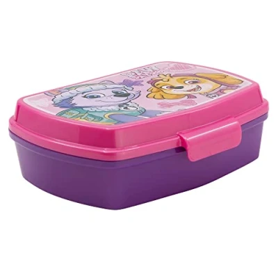 Abbildung von Stor Rechteckige Brotdose Paw Patrol Girl Sketch Essence Kind Lunchbox Pink Cartoon 17x14x5.6 cm 2.5L BPA frei