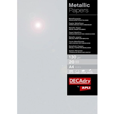 Abbildung von DECAdry Metallic Papier, 130, Silber