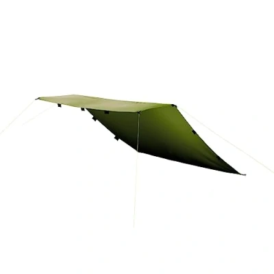 Abbildung von Tatonka Tarp 1 (425 x 445 cm) Leicht, reißfest, wasserdicht Mit getapten Nähten, Ösen, Abpsannschlaufen und verstärkten Eckpunkten Schützt vor Sonne, Wind Regen oliv grün