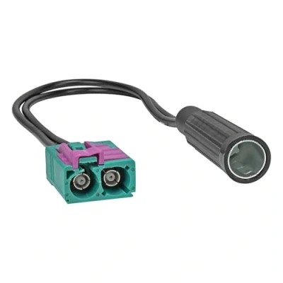 Abbildung von tomzz Audio Doppel Fakra (F) Antennenadapter Kupplung auf DIN passt f KFZ Adapter