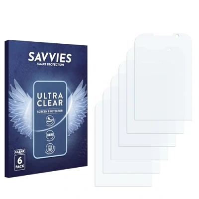 Abbildung von Savvies 6 Stück Schutzfolie für Nokia 6303 classic Displayschutz Folie Ultra Transparent