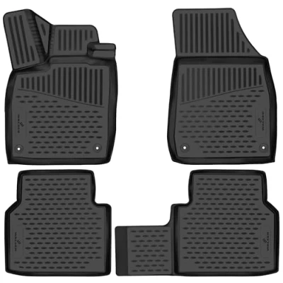 Abbildung von Walser XTR Gummi Fussmatten Auto kompatibel mit Skoda Enyaq iV SUV (5AZ) 10/2020 Heute, 100% passgenaue Fußmatten, robuste Universal Fußmatte Auto, Gummimatten