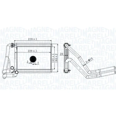 Abbildung von MAGNETI MARELLI 350218488000 Wärmetauscher HYUNDAI: ix35