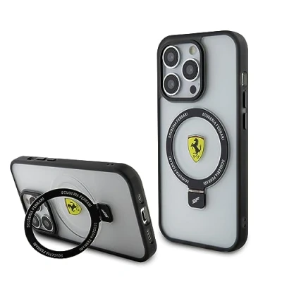 Abbildung von CG MOBILE Ferrari Magfit Ring Ständer Hülle für iPhone 15 Pro (Transparent)
