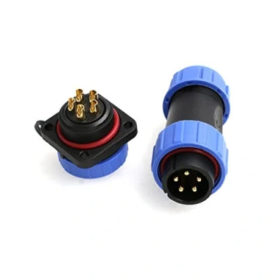 Abbildung von ZBLZGP HE21 5 Pin Aviation Connector Power Industrial Waterproof IP68 Stecker und Buchse Schraubmontage für LED Beleuchtung Equipment