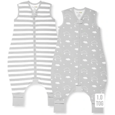 Abbildung von Mama Cheetah Kleinkind Schlafsack mit Füßen, 3T 4T, 1,0 Tog, Bio Baumwolle, tragbare Decken Beinen, Baby für Spaziergänger, Früh Walker, groß