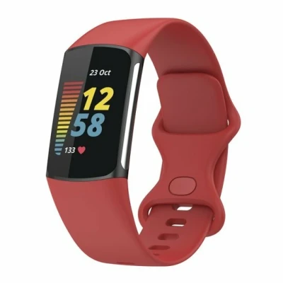 Abbildung von FitBit Charge 5 &amp; 6 Sportband mit Doppelschlaufe Rot Größe: S